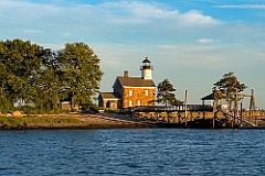 Island Lighthouse Made of Stone in Connecticut